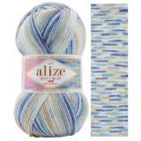 Пряжа Alize HAPPY BABY NEW MULTI COLORS 53001 принт (5 мотков)