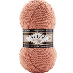 Пряжа Alize SUPERLANA KLASIK 102 персик (5 мотков)