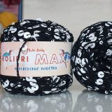 Пряжа M&amp;h KOLIBRI MAXI 0815 черный с белым (1 моток)