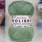 Пряжа M&amp;h KOLIBRI ХЛОПОК КЛАССИК 027 бледный хаки (2 мотка)