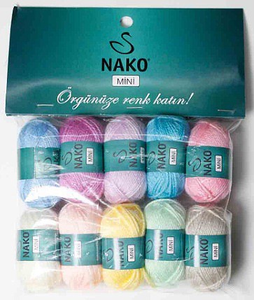 Пряжа Nako NAKO MINI 9 разноцвет