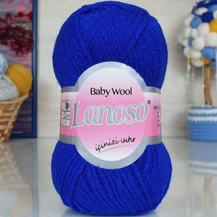 Пряжа Lanoso BABY WOOL 554 василек (10 мотков)