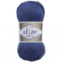 Пряжа Alize DIVA SILKY EFFECT 353 джинс (5 мотков)
