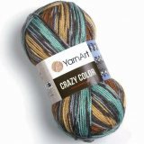 Пряжа Yarnart CRAZY COLOR 175 джинс/терракот (5 мотков)