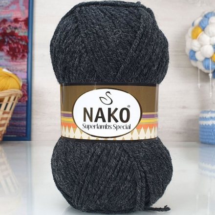 Пряжа Nako SUPERLAMBS SPECIAL 1441 антрацит (5 мотков)