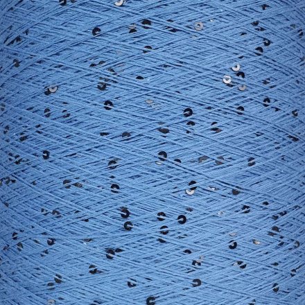 Пряжа M&amp;h KOLIBRI 025 св.джинс с черным (2 мотка)