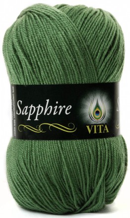 Пряжа Vita SAPPHIRE 1520 зеленый