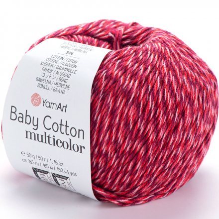 Пряжа Yarnart BABY COTTON MULTICOLOR 5209 меланж (5 мотков)