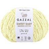 Пряжа Gazzal SWEET BABY ORGANIC COTTON 2609 лимон (5 мотков)