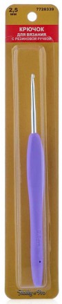 Крючок с резиновой ручкой Hobby&amp;Pro 13 см 2.5