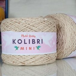 Пряжа M&amp;h KOLIBRI MINI 070 св.бежевый с золотом (2 мотка)