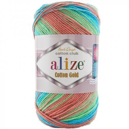 Пряжа Alize COTTON GOLD BATIK 8097 батик (5 мотков)