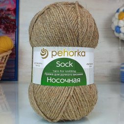 Пряжа Пехорка НОСОЧНАЯ 412 верблюжий (10 мотков)