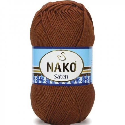 Пряжа Nako SATEN 100 10271 коричневый (5 мотков)