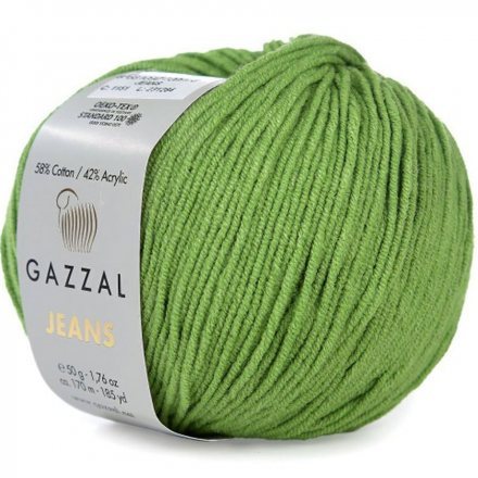 Пряжа Gazzal JEANS 1151 зеленый (5 мотков)