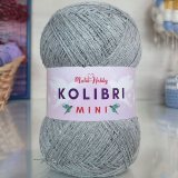 Пряжа M&amp;h KOLIBRI MINI 037 серый с серебром (2 мотка)