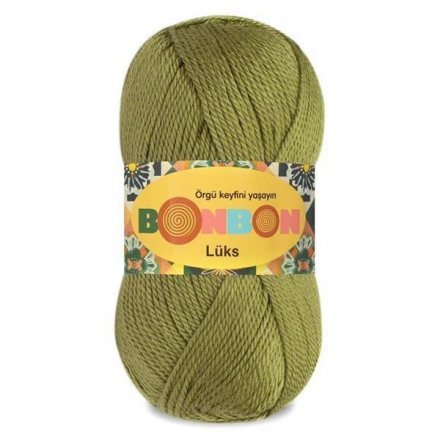 Пряжа Nako BONBON LUKS 98295 хаки (5 мотков)