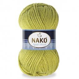 Пряжа Nako SPORT WOOL 10316 липа (5 мотков)