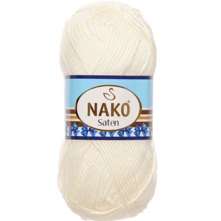 Пряжа Nako SATEN 100 300 кремовый (5 мотков)