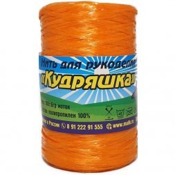 Пряжа для мочалок КУДРЯШКА 034 золотая лиса (5 мотков)