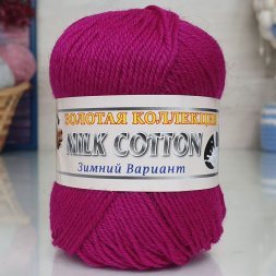 Пряжа Color City МИЛК КОТТОН ЗИМНИЙ ВАРИАНТ 229 т.фуксия (10 мотков)