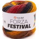 Пряжа Yarnart FORZA FESTIVAL 2908 принт (4 мотка)
