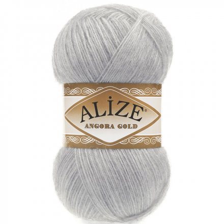 Пряжа Alize ANGORA GOLD 21 серый (5 мотков)