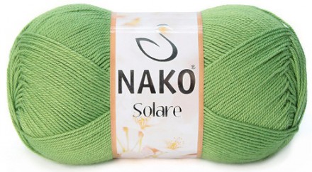 Пряжа Nako SOLARE 11247 зеленый