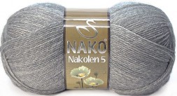 Пряжа Nako NAKOLEN 5 195 серебро