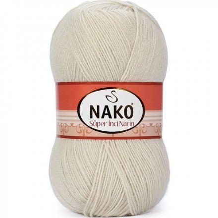 Пряжа Nako SUPER INCI NARIN 6383 слоновая кость (5 мотков)