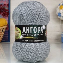 Пряжа Color City АНГОРА КРОЛИК СЕРЕБРИСТЫЙ 29601 св.серый (5 мотков)