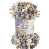Пряжа Alize PUFFY FINE COLOR 6403 принт (5 мотков)