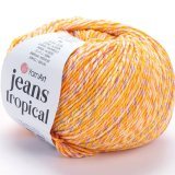 Пряжа Yarnart JEANS TROPICAL 617 оранжевый меланж (10 мотков)
