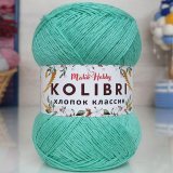 Пряжа M&amp;h KOLIBRI ХЛОПОК КЛАССИК 023 ментол (2 мотка)