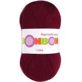 Пряжа Nako BONBON LUKS 98220 бордо (5 мотков)