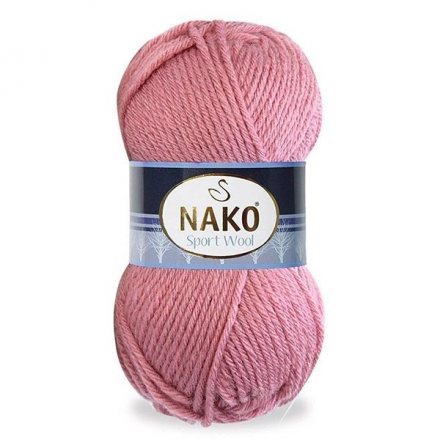 Пряжа Nako SPORT WOOL 2276 розовый (5 мотков)