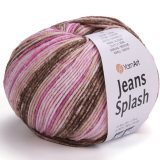 Пряжа Yarnart JEANS SPLASH 954 св.корич/роз/астра (5 мотков)