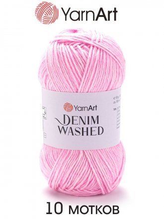 Пряжа Yarnart DENIM WASHED 906 неж.розовый (10 мотков)