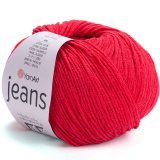 Пряжа Yarnart JEANS 90 алый (10 мотков)
