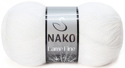Пряжа Nako LAME FINE 208 SE белый/мульти