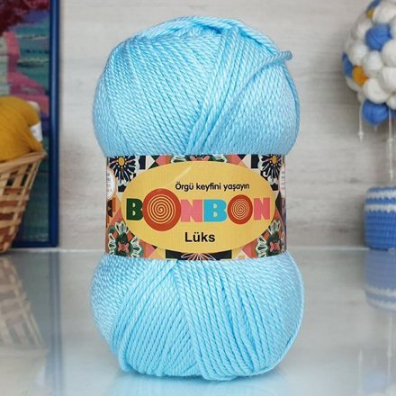 Пряжа Nako BONBON LUKS 98694 лёд (5 мотков)