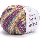 Пряжа Yarnart JEANS SPLASH 943 вишневый принт (5 мотков)