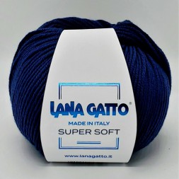 Пряжа Lana Gatto SUPER SOFT 13856 т.синий