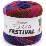 Пряжа Yarnart FORZA FESTIVAL 2911 принт (4 мотка)