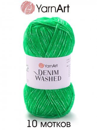 Пряжа Yarnart DENIM WASHED 909 яр.зелень (10 мотков)