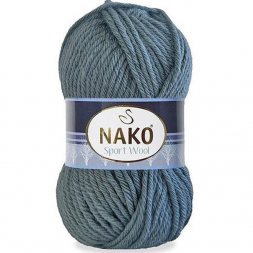 Пряжа Nako SPORT WOOL 13876 п.джинс (5 мотков)