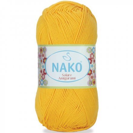Пряжа Nako SOLARE AMIGURUMI 6949 желтый (5 мотков)