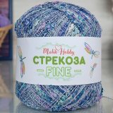 Пряжа M&amp;h СТРЕКОЗА FINE 008 мор.волна/сирень/липа (1 моток)