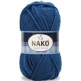 Пряжа Nako SPORT WOOL 517 синий (5 мотков)