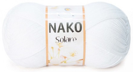 Пряжа Nako SOLARE 208 белый
